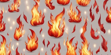 Flames in realistic Christmas style