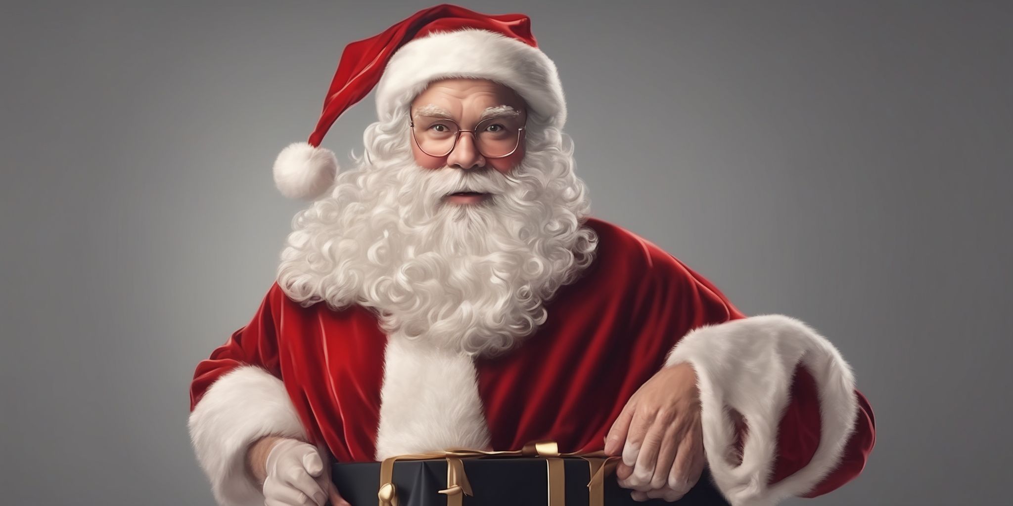 Santa in realistic Christmas style