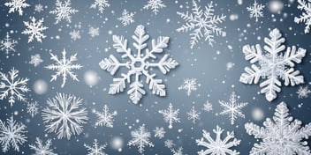 Snowflakes in realistic Christmas style