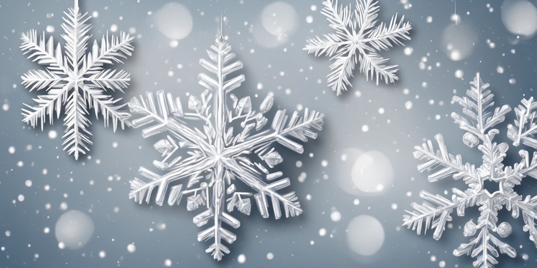 Snowflake in realistic Christmas style