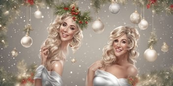 Soprano in realistic Christmas style