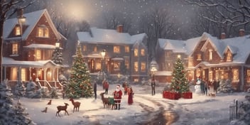 Carols in realistic Christmas style