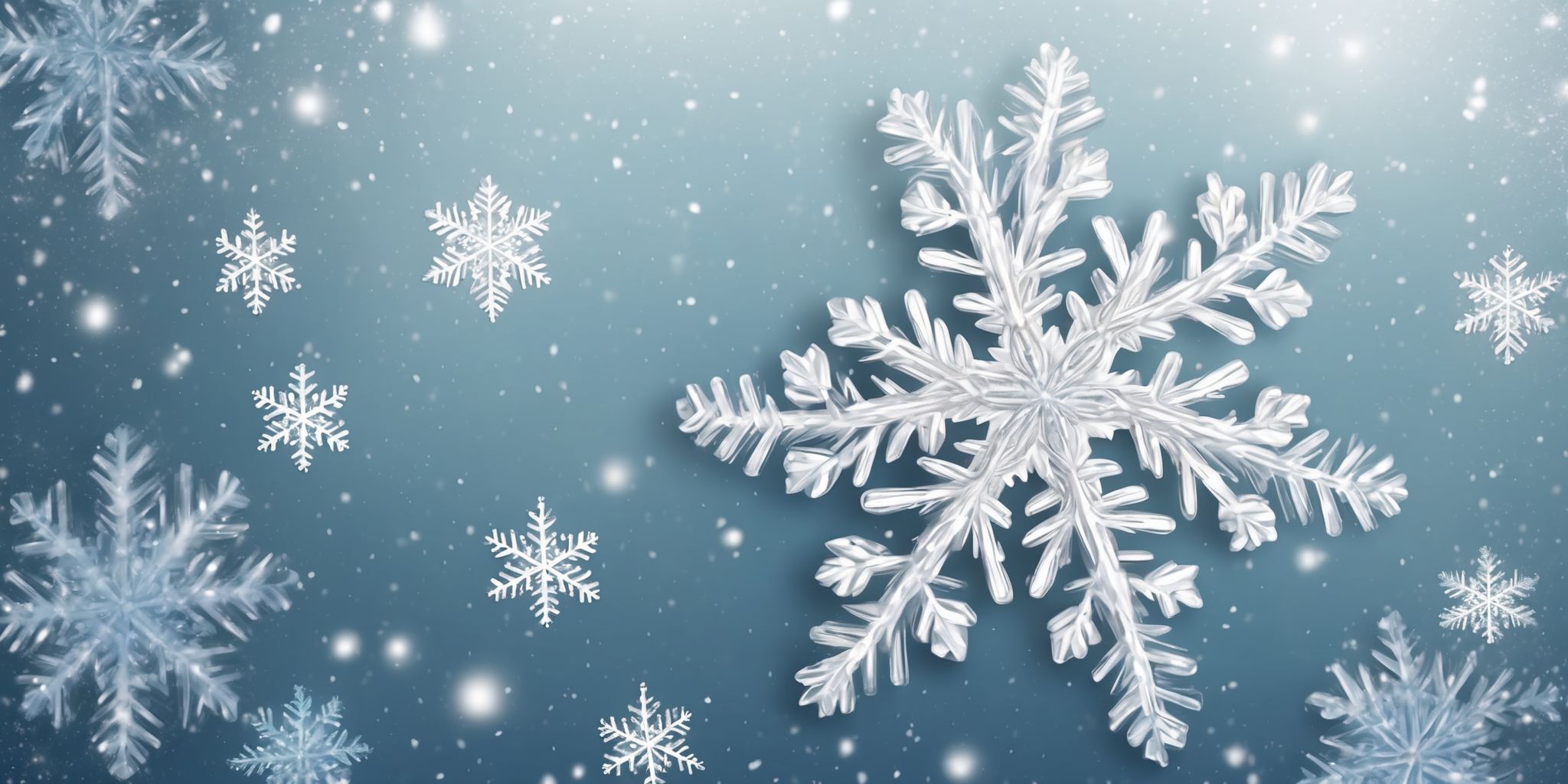 Snowflake in realistic Christmas style