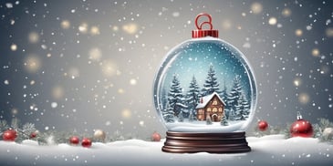 Snow globe in realistic Christmas style