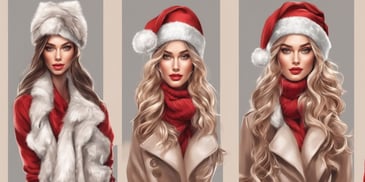 Fashion in realistic Christmas style