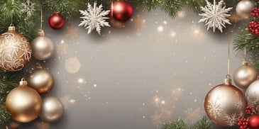 Decorations in realistic Christmas style