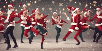 Dance-pop in realistic Christmas style