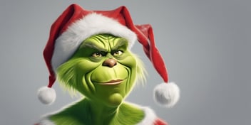 Grinch in realistic Christmas style