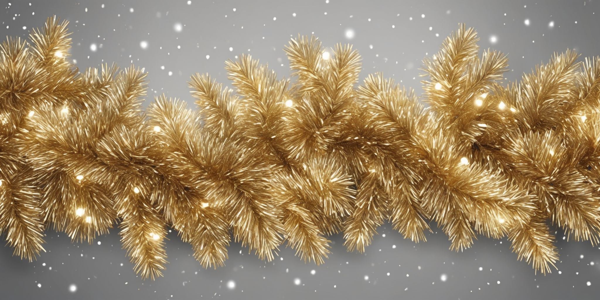 Tinsel Decor in realistic Christmas style