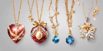 Jewelry in realistic Christmas style
