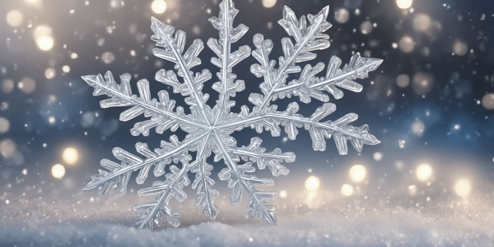 Snowflake in realistic Christmas style