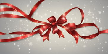 Ribbon in realistic Christmas style