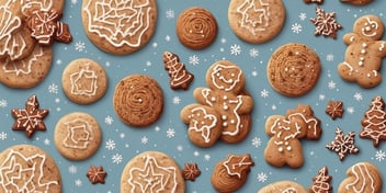 Cookies in realistic Christmas style