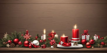 Table in realistic Christmas style