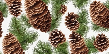 Pinecones in realistic Christmas style
