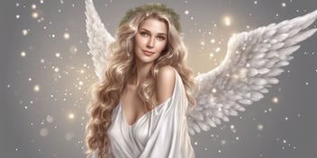Angel in realistic Christmas style