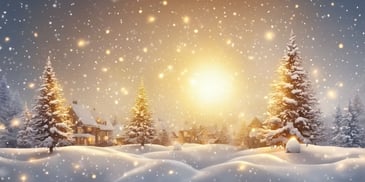 Sunshine in realistic Christmas style