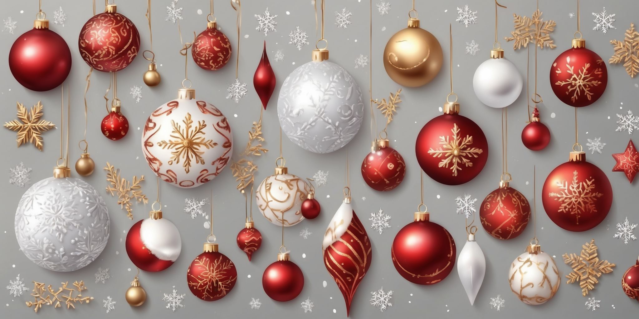 Ornaments in realistic Christmas style