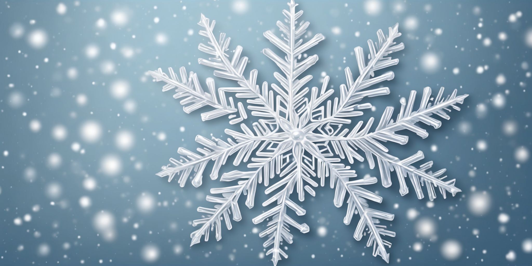 Snowflake in realistic Christmas style