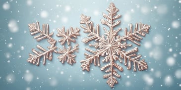 Snowflake in realistic Christmas style