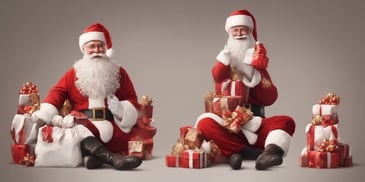 Santa Claus in realistic Christmas style