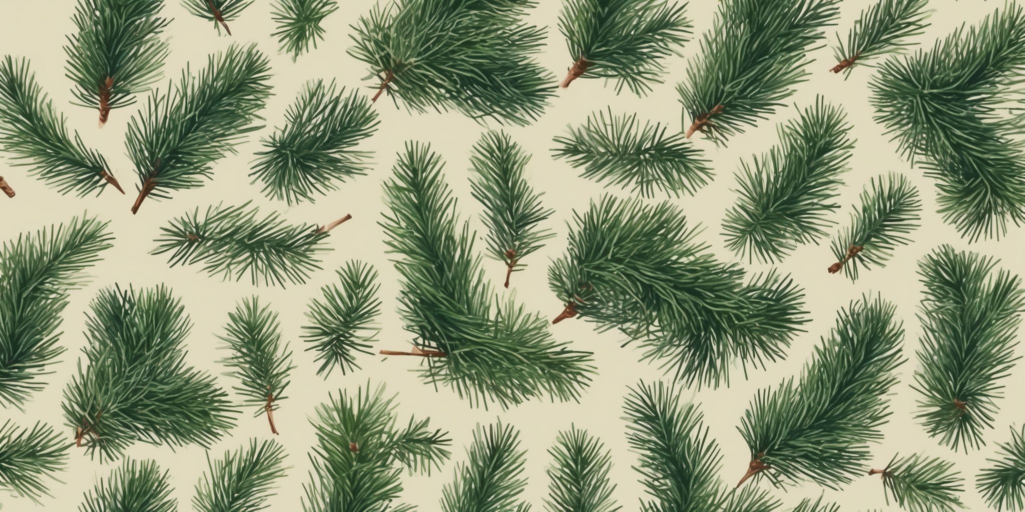 Pine in realistic Christmas style