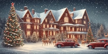 Vintage in realistic Christmas style