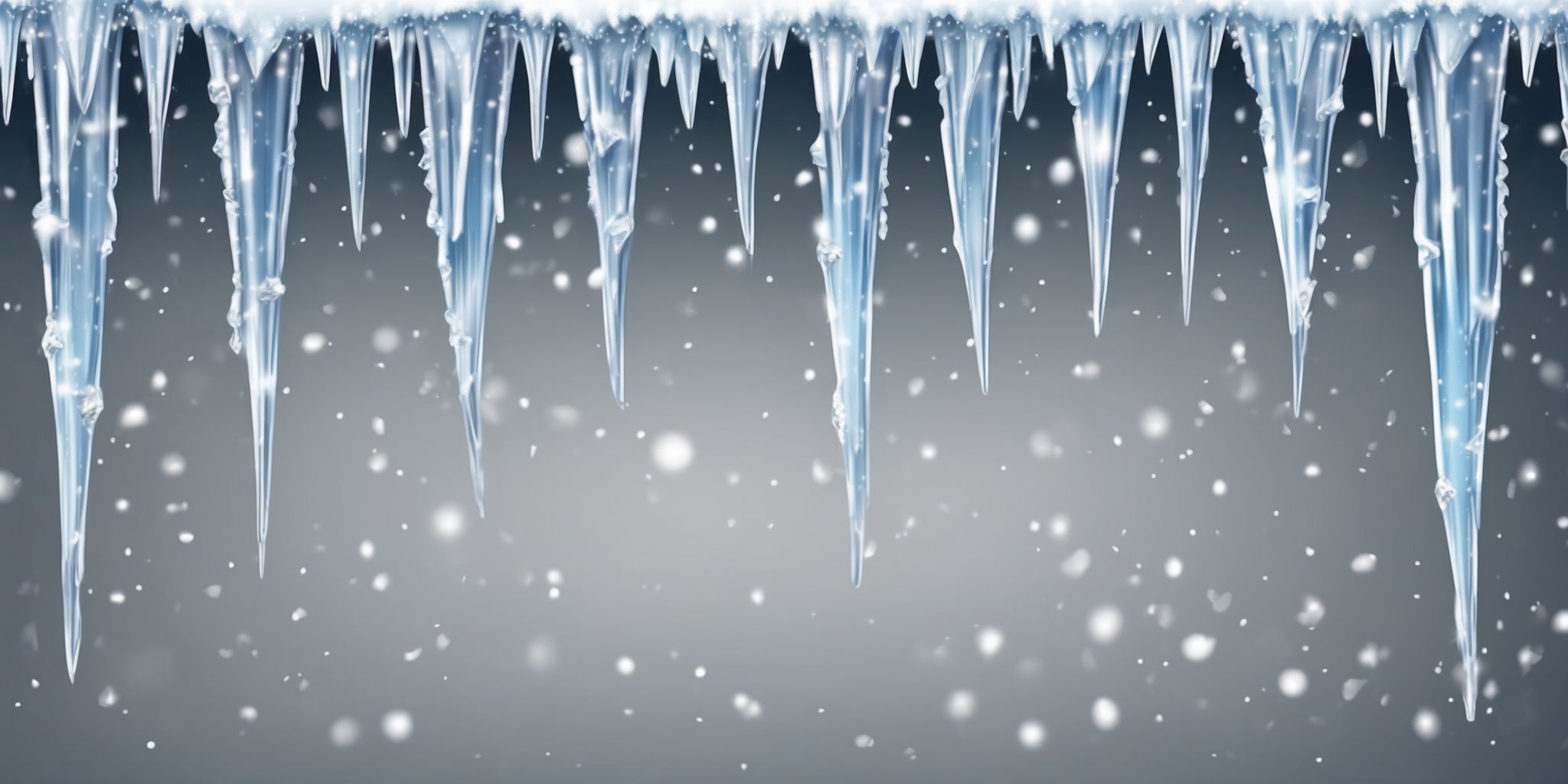 Icicles in realistic Christmas style