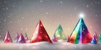 Prism in realistic Christmas style