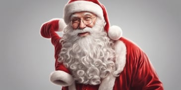 Santa Claus in realistic Christmas style