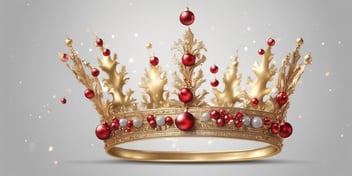 Crown in realistic Christmas style