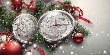 Watch in realistic Christmas style