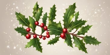 Mistletoe in realistic Christmas style