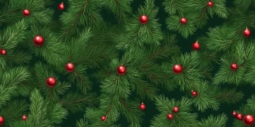 Evergreen in realistic Christmas style