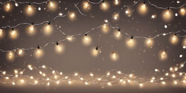 Fairy lights in realistic Christmas style