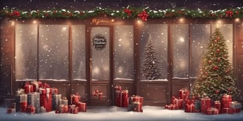 store in realistic Christmas style