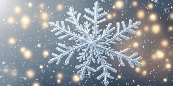 Snowflake in realistic Christmas style