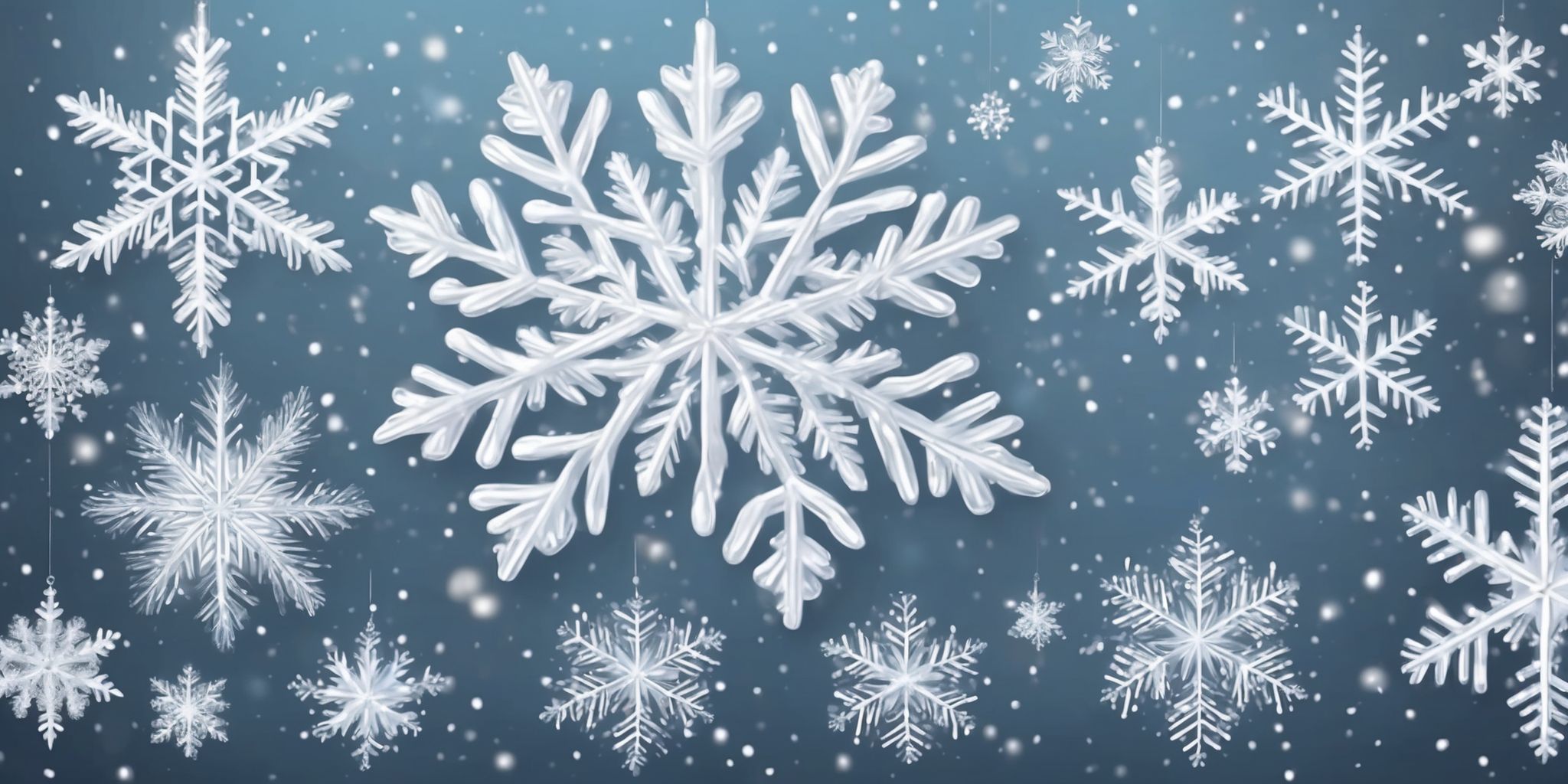 Snowflake in realistic Christmas style