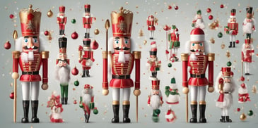 Nutcracker in realistic Christmas style