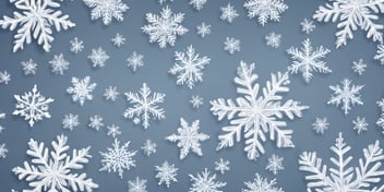Snowflake in realistic Christmas style