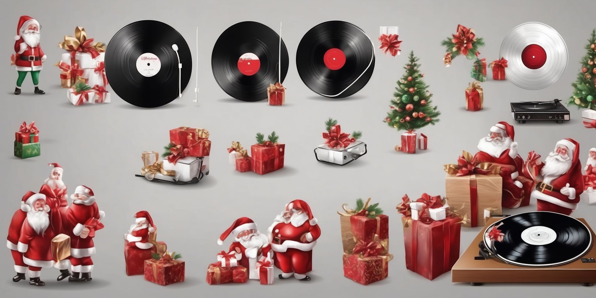 Vinyl in realistic Christmas style