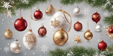 Ornaments in realistic Christmas style