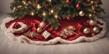 tree skirt in realistic Christmas style