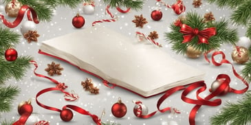 Notebook in realistic Christmas style