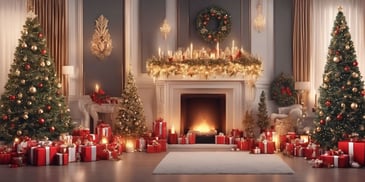 Elegant gala in realistic Christmas style