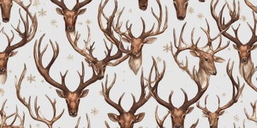 Antlers in realistic Christmas style