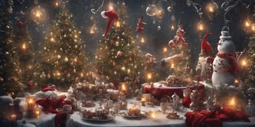 Wonderland: magic, enchantment in realistic Christmas style