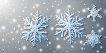 Snowflake in realistic Christmas style