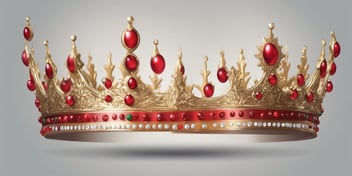 Crown in realistic Christmas style
