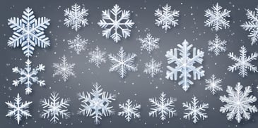 Snowflake in realistic Christmas style